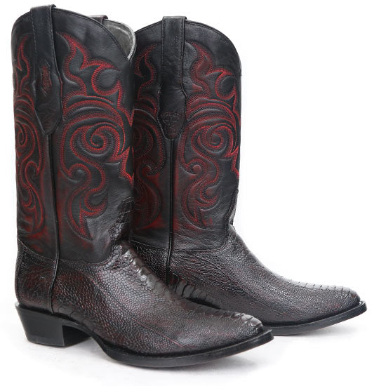 BLACK ＆Cherry Black Cherry Caiman Hornback Leather Boots - Square Toe – Texas