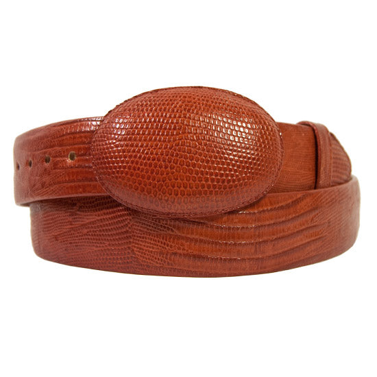 LLOYD Cintura Sottile Uomo | Vera Pelle Cognac | Larghezza 3,5 Cm | Accorciabile - 4