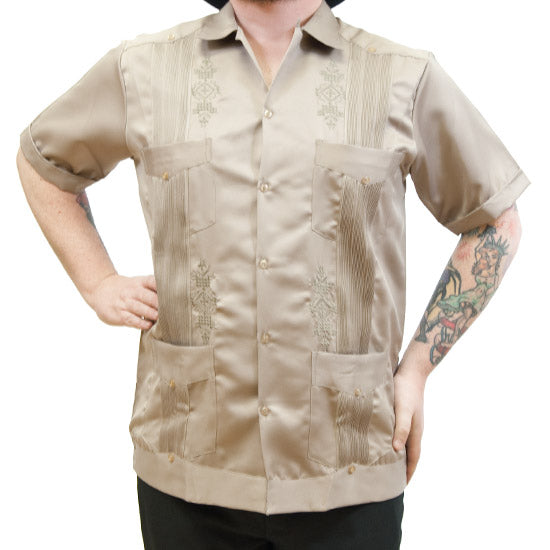 CAFE-CLARO-LT-GUAYABERA S/S / MED CAFE-CLARO-LT-GUAYABERA S/S / MED