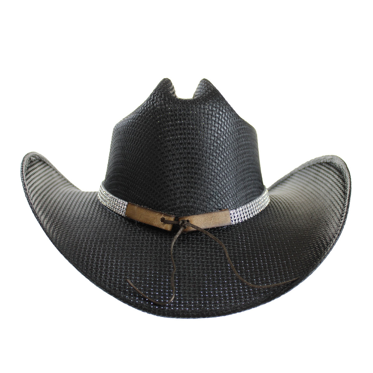 HATS-W-CRYSTALS - BLACK