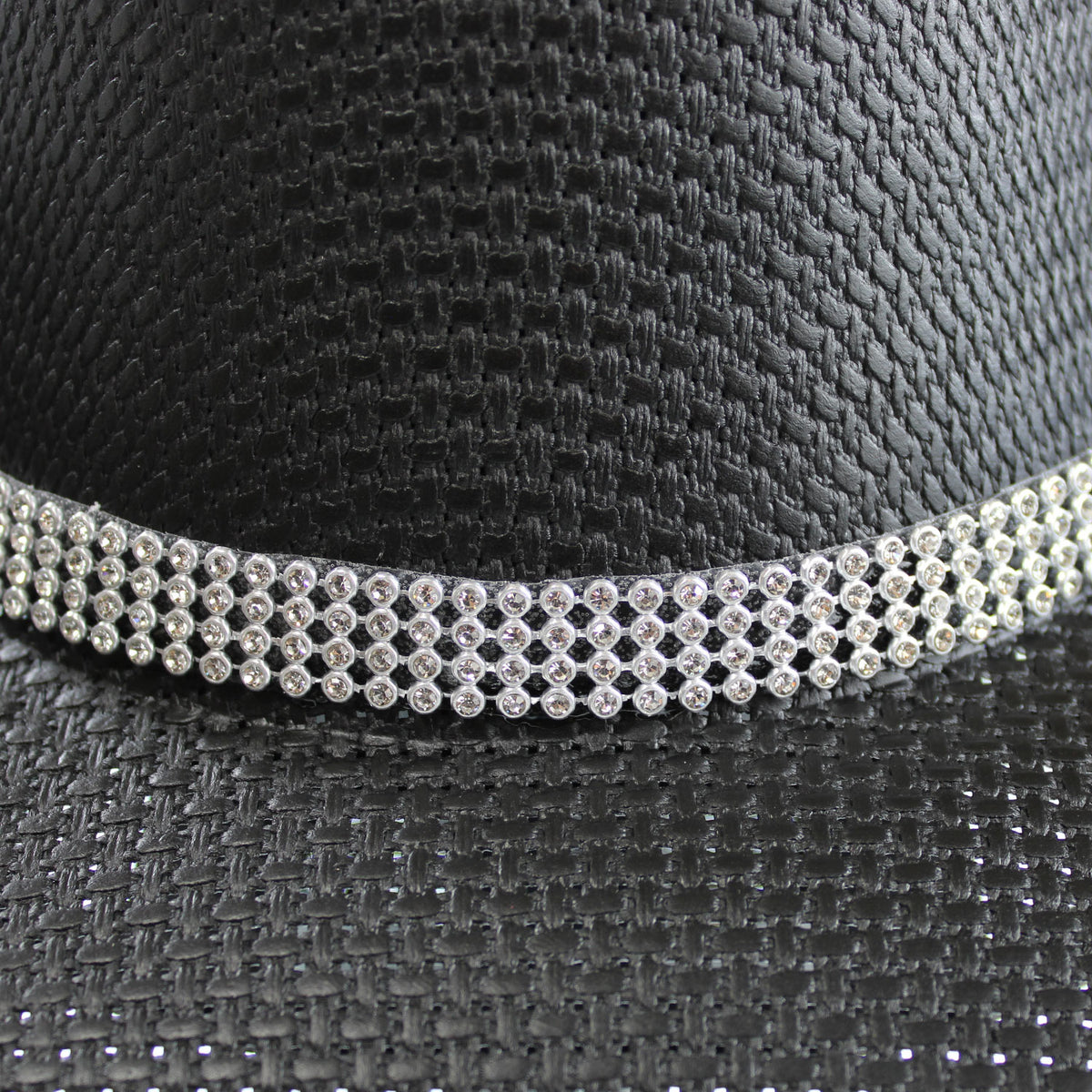 HATS-W-CRYSTALS - BLACK