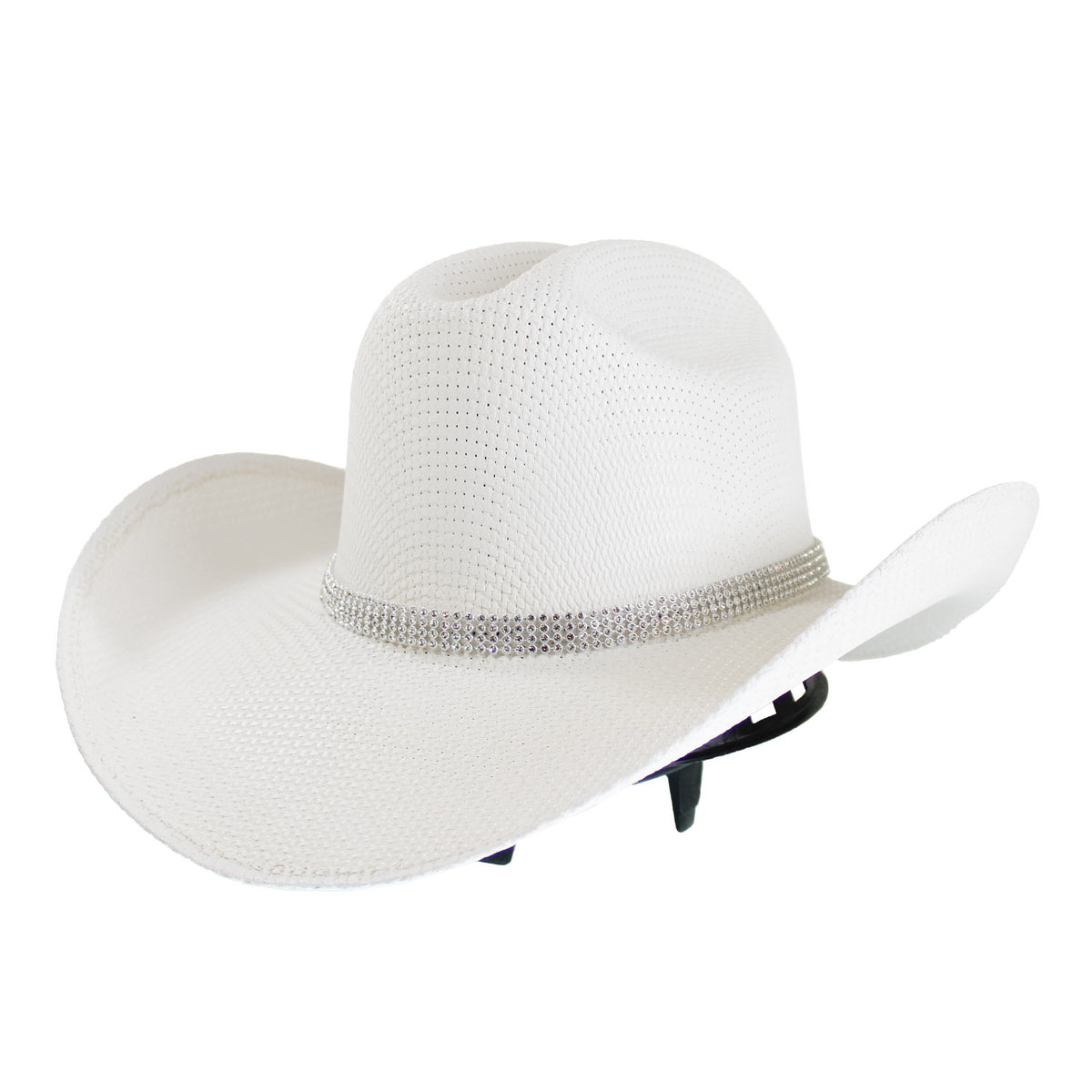 HATS-W-CRYSTALS - WHITE