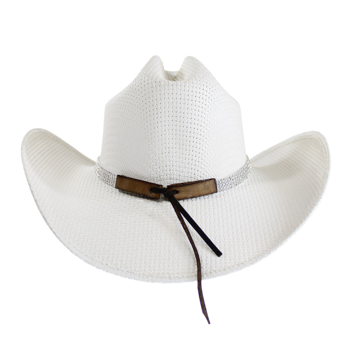 HATS-W-CRYSTALS - WHITE