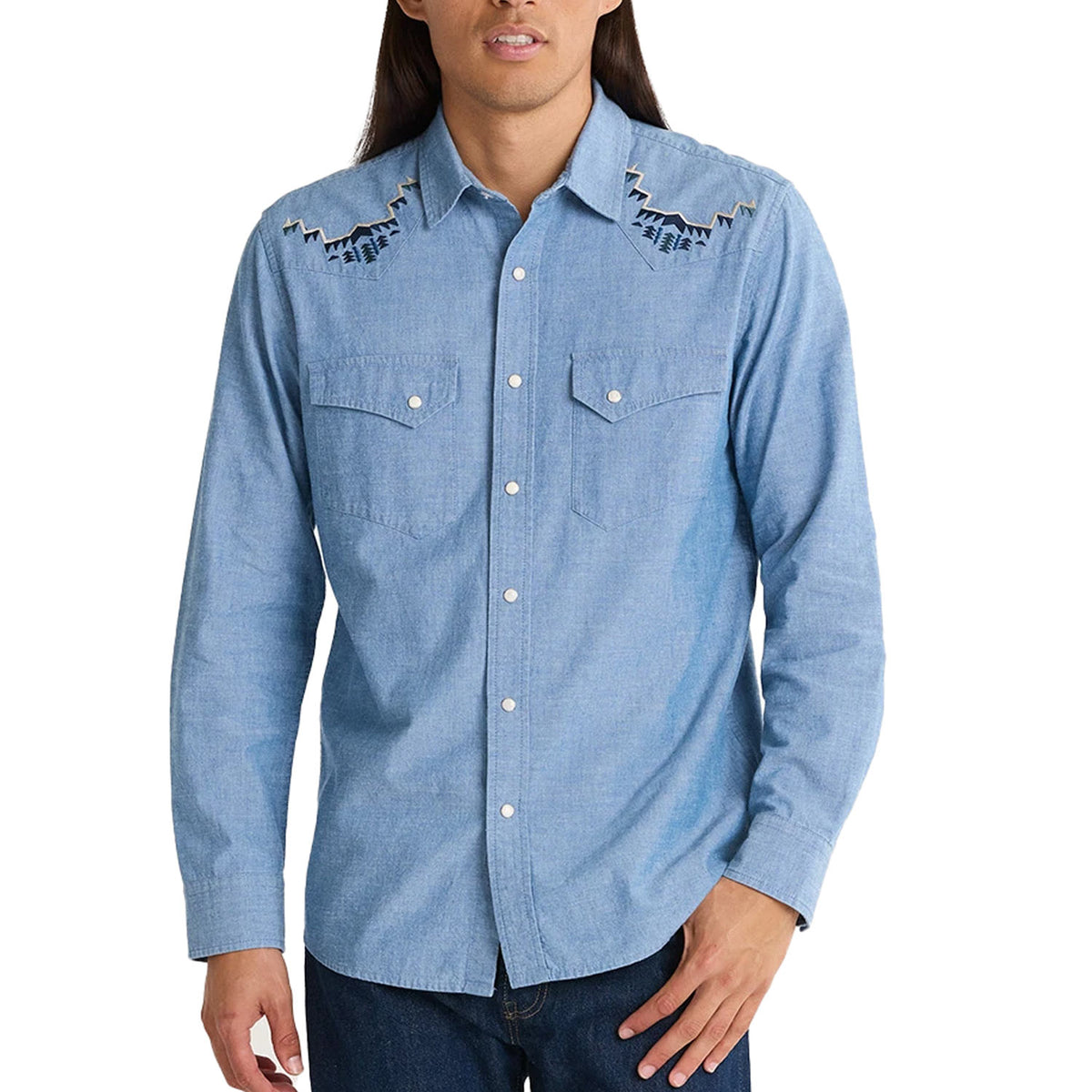 RA1244-79655 BLU JEAN EMBROD