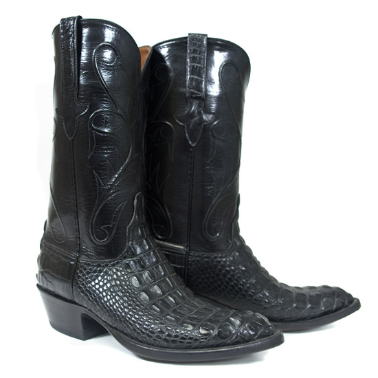 boots alcalas hornback leather lucchese cowboy skin western