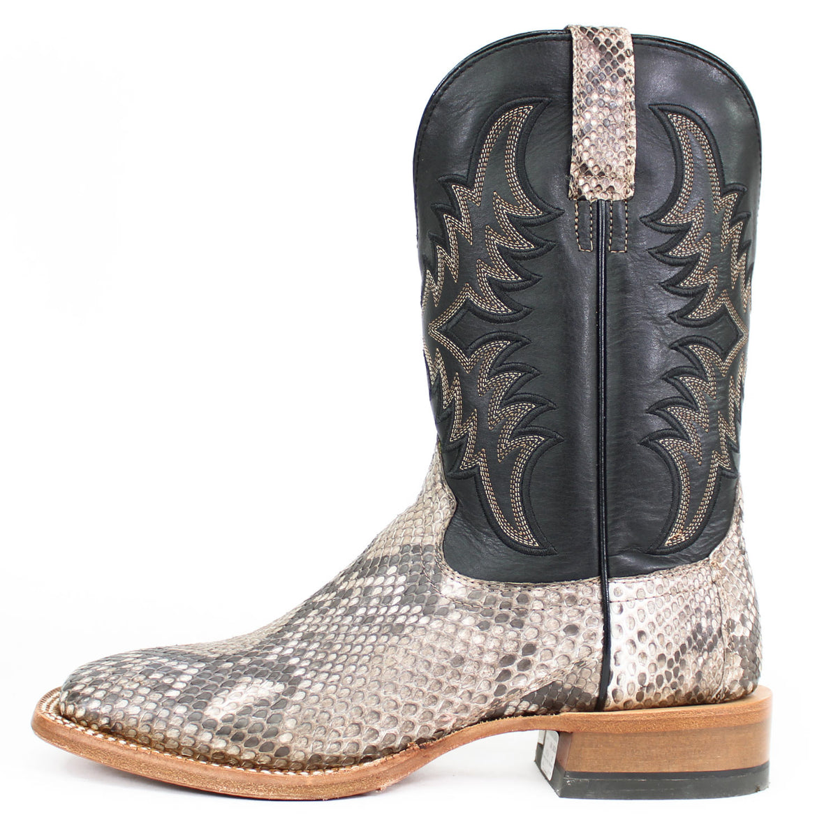All Tan Python 10047081-TAN-PYTHON-BLK – Alcala's Western Wear