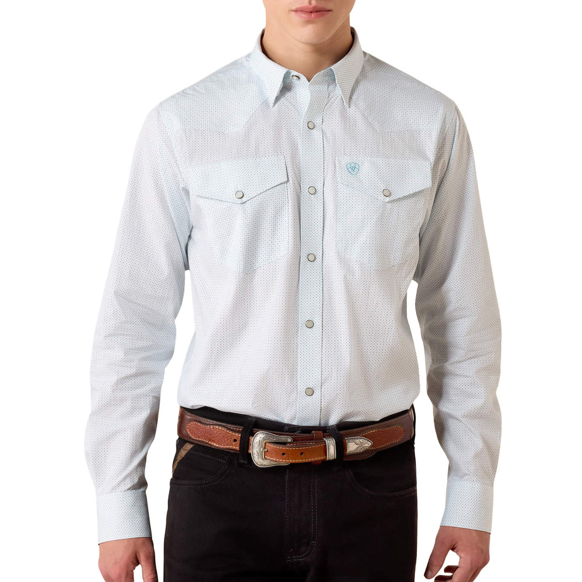 10079418 Wht Micro Geo Print