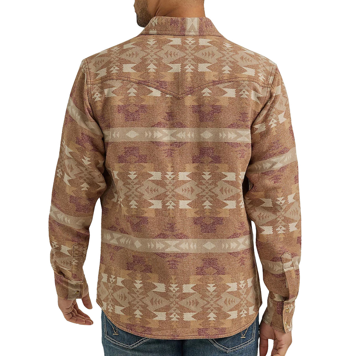 112352867 BROWN SNAP L/S