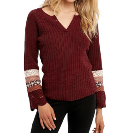 20531C Burg Sweater