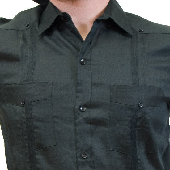 2264 Black Guayabera