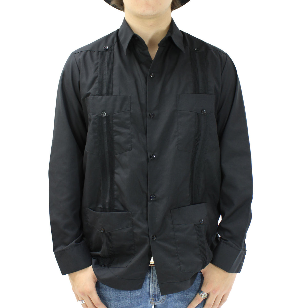 2532-BLACK-COTTON-L-S