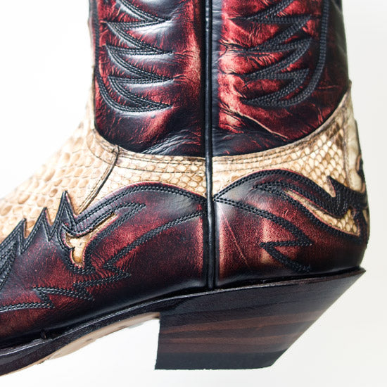 3241P-ROJO-W-PYTHON – Alcala's Western Wear