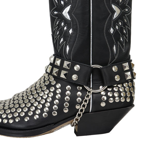 5572-BLACK-W-SILV-STUDS – Alcala's Western Wear