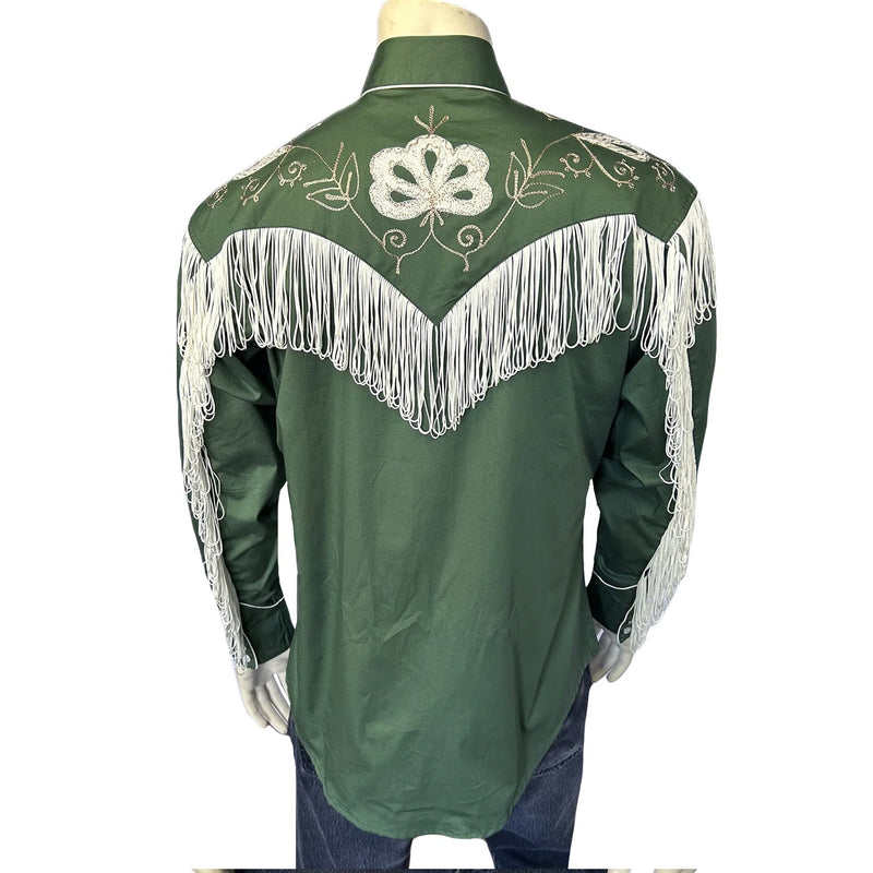 6723-GREEN-WHT-FRNGE