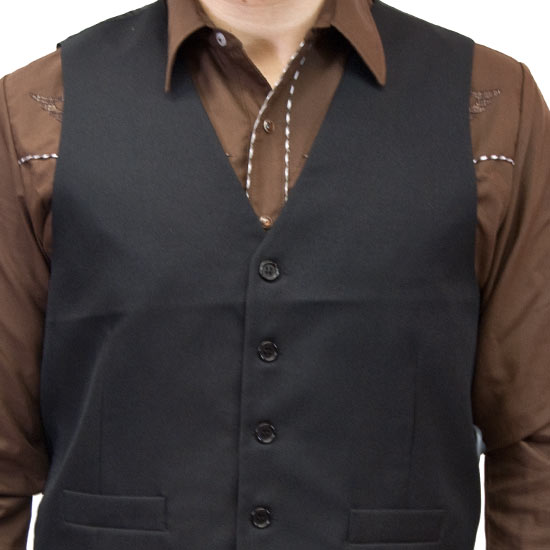 9143 Blk Plain Vest