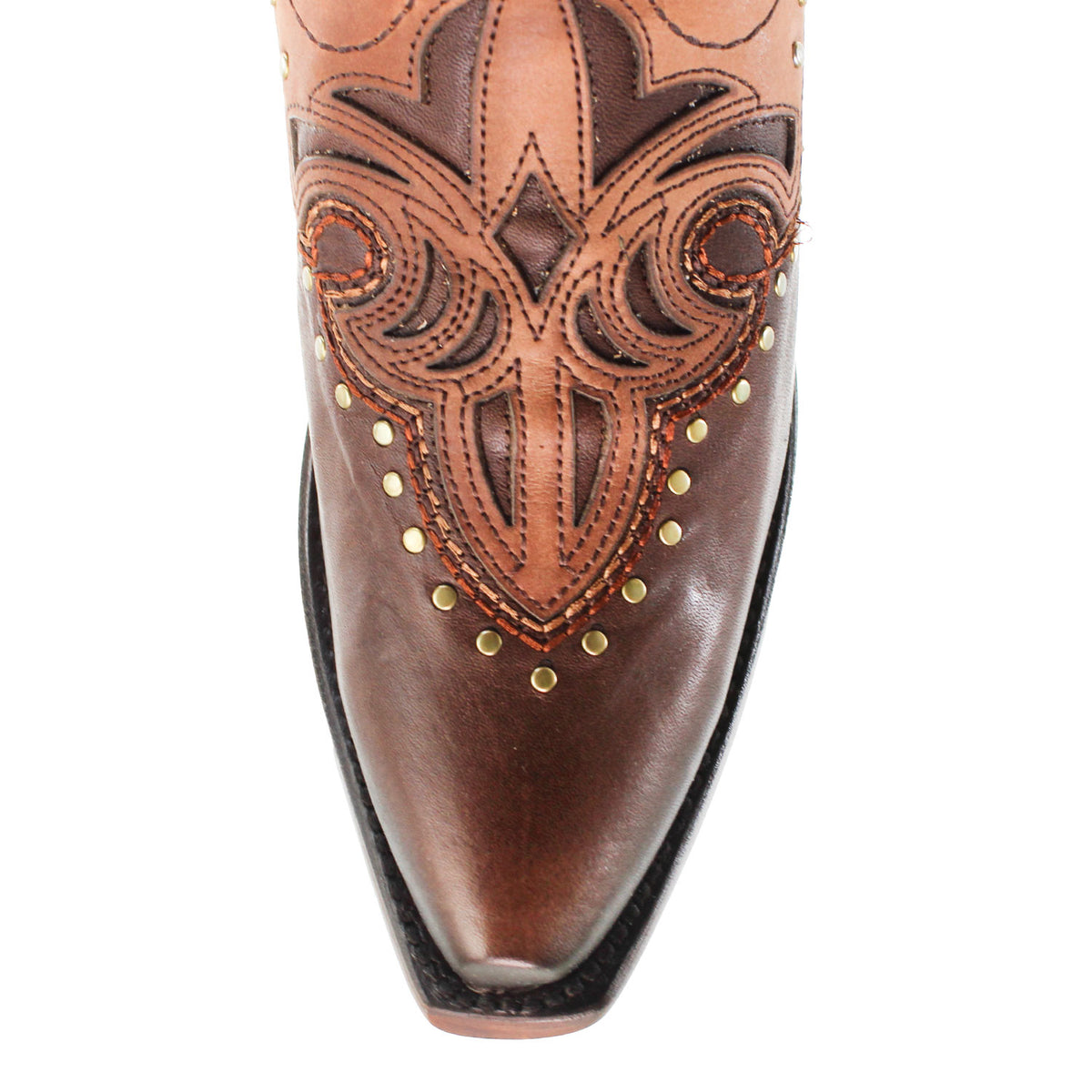 A5015-BRN-OVRLY-EMBOID-&-STUDS