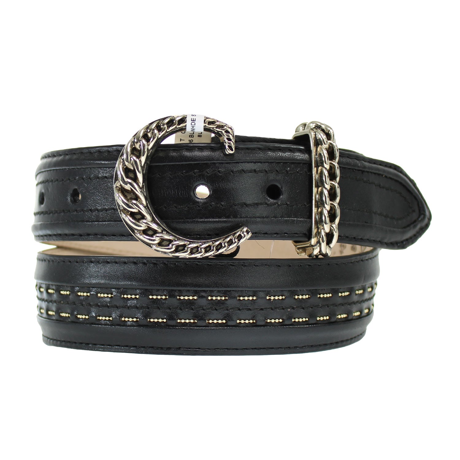 BC295-BLACK-COWHDE-STITCH-BELT XL BC295-BLACK-COWHDE-STITCH-BELT XL