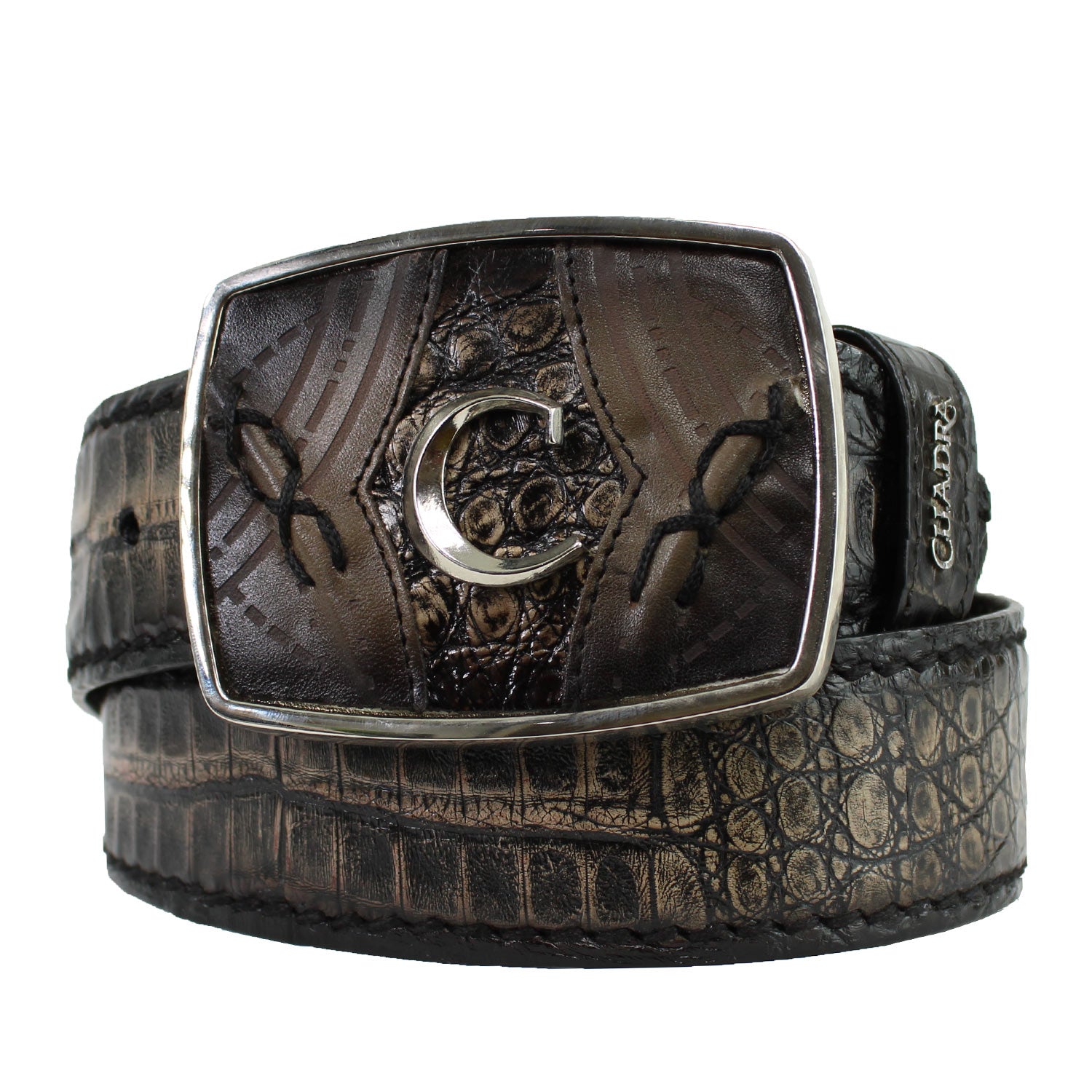 The▲Hermit Club × SGSC Leather Drip BELT BC351-BLK&SAND-CAIMAN – Alcala's Western Wear