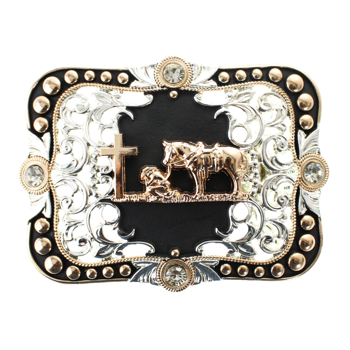 BK-SLV-GLD-SQUARE-BUCKLE - BULLRIDR