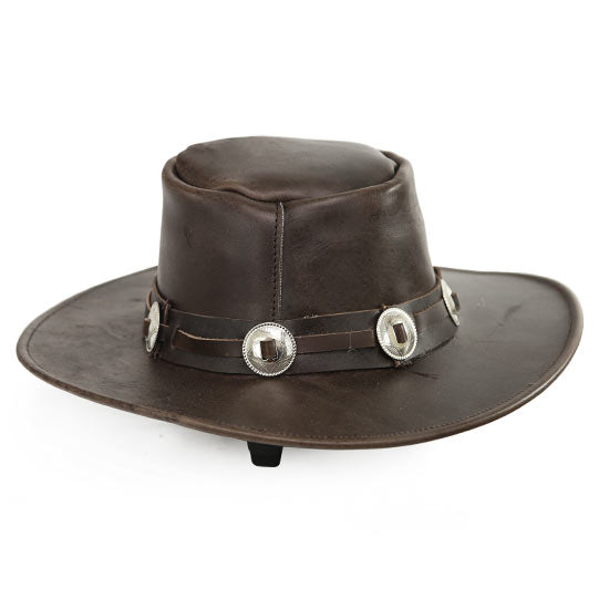 BROWN-CONCHO-LEATHERhat