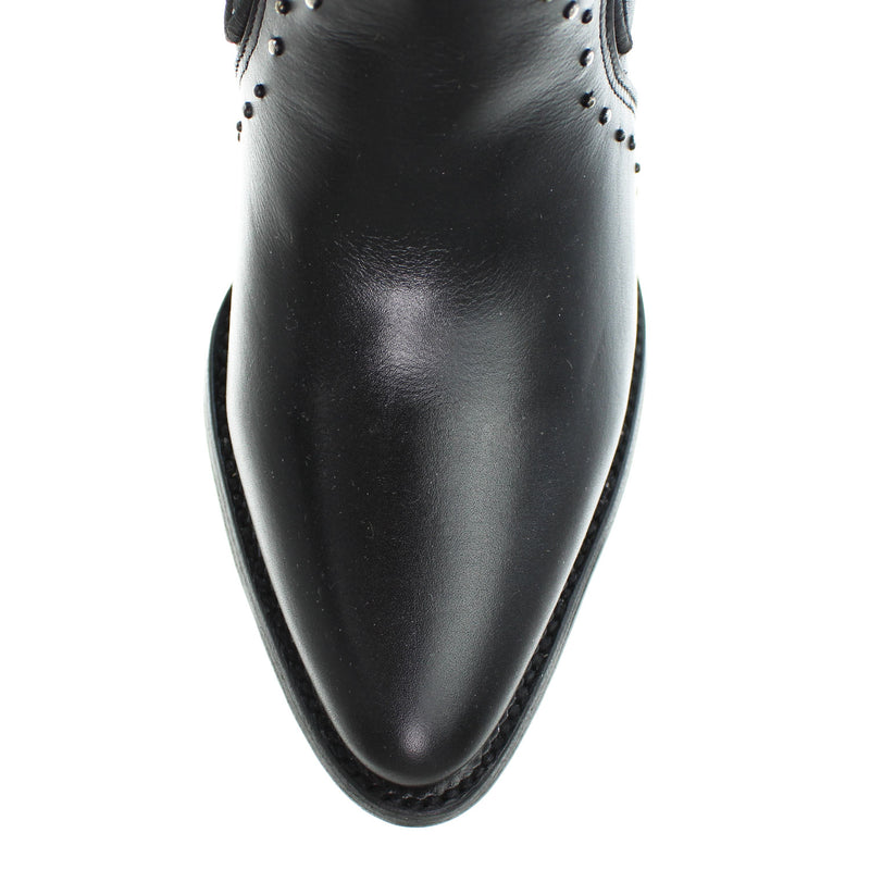 CC337-BLK-EMBRD-ZIP-WOVEN-STUD