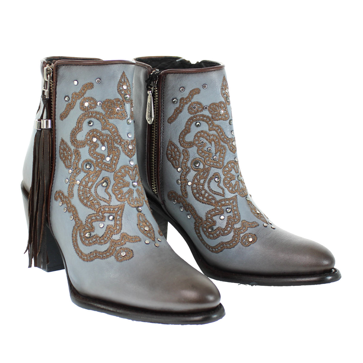 CU962-BLU-SAND-EMB-STUD-FRNG