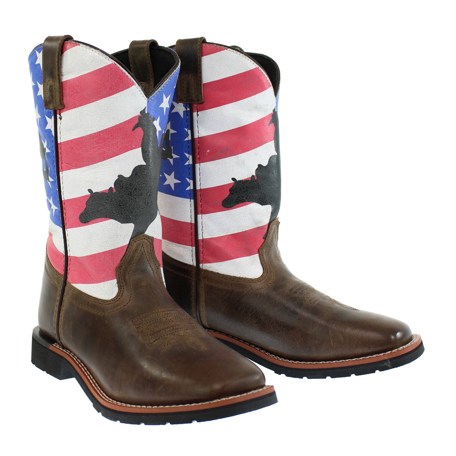 DCP3823-BROWN-FLAG-TOP – Alcala's Western Wear