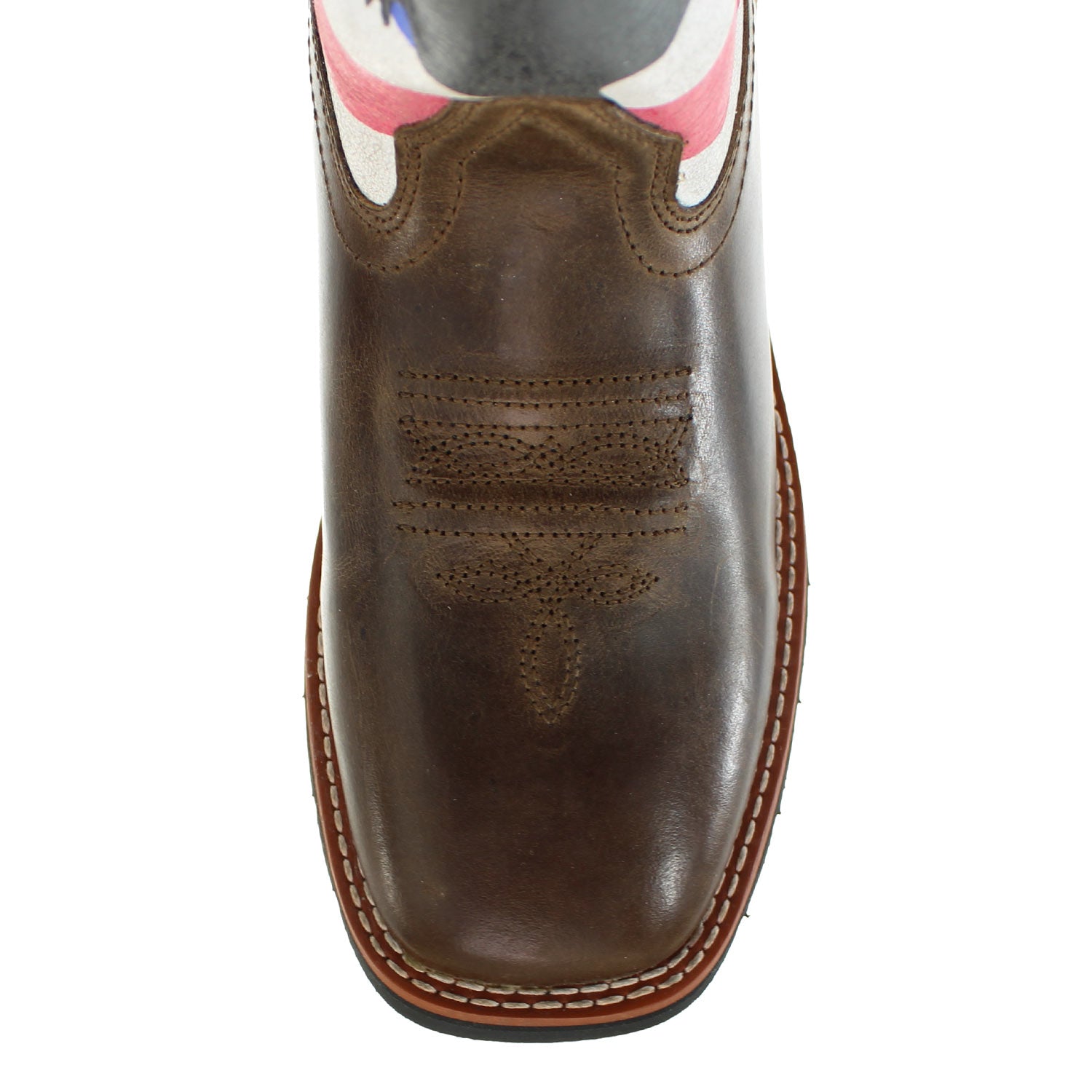 DCP3823-BROWN-FLAG-TOP – Alcala's Western Wear