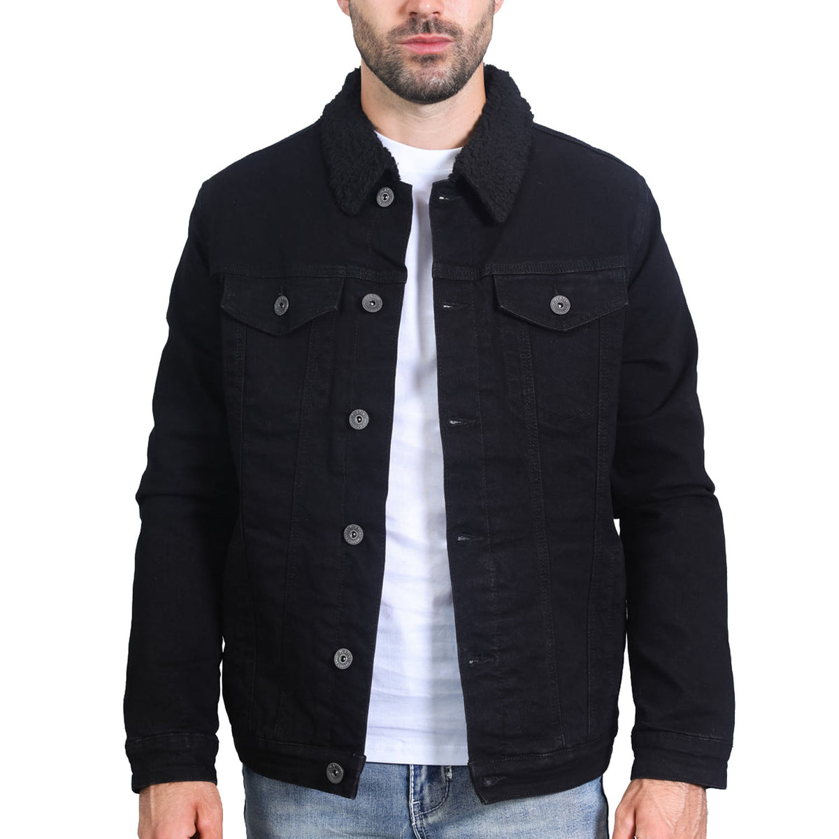DMJ8843-SHERPA-LINED-DENIM-JKT