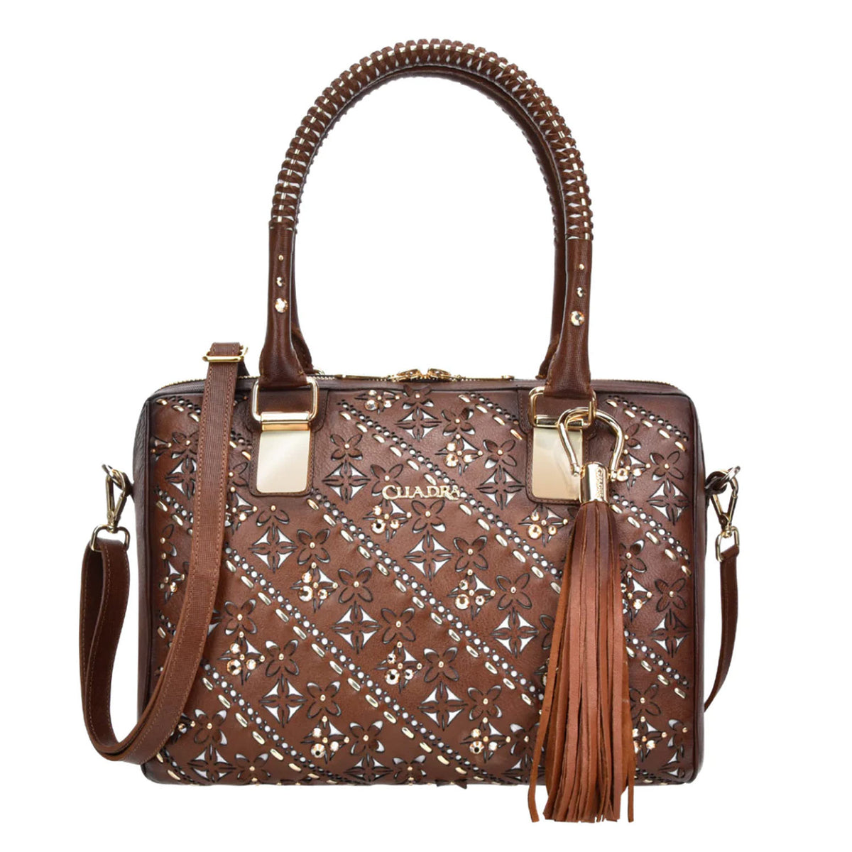 DU352-BRN-LASER-WOVEN-SWAROVSK