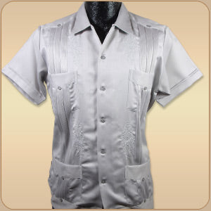 GREY-GUAYABERA-S-S-POLY