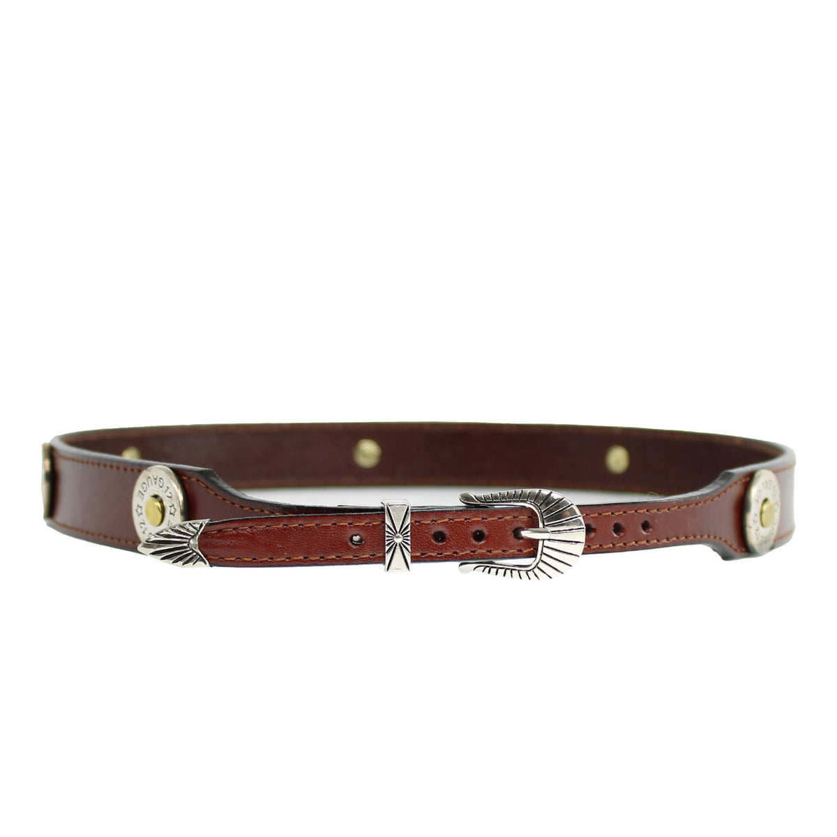 HB65--SG-2-HATBAND-LTHR - Brown