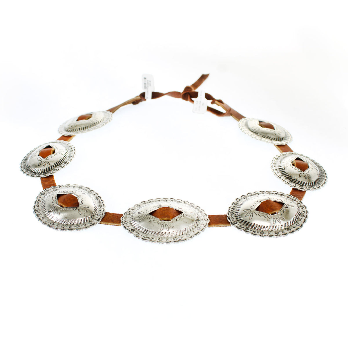 LC-101-LTHR-LG-SCALLOP-CONCHO - Brown