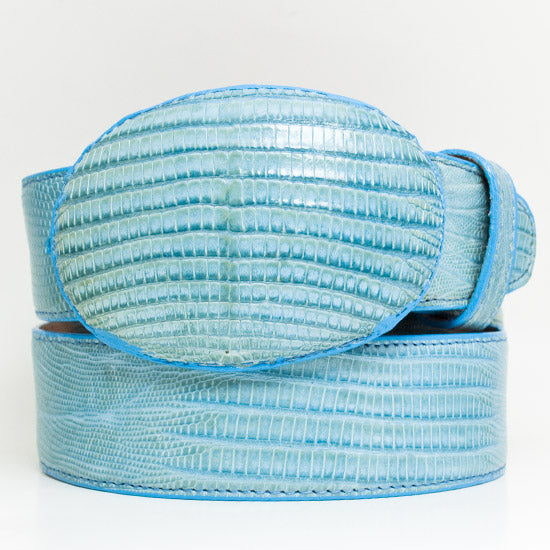 Light Blue Lizard Belt