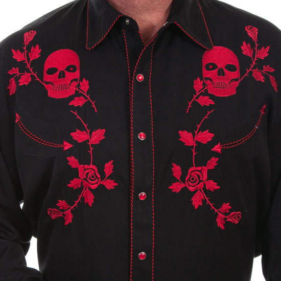 P771RED-BLKW-RED-SKULL