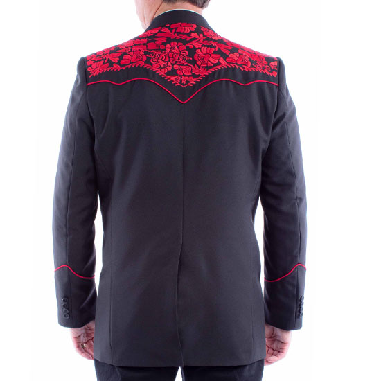 P916BLR-BLK-RED-EMBRODR