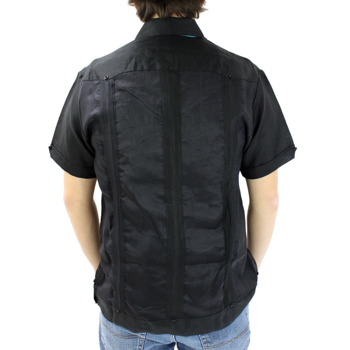 S3342-BLACK-GUAYABERA