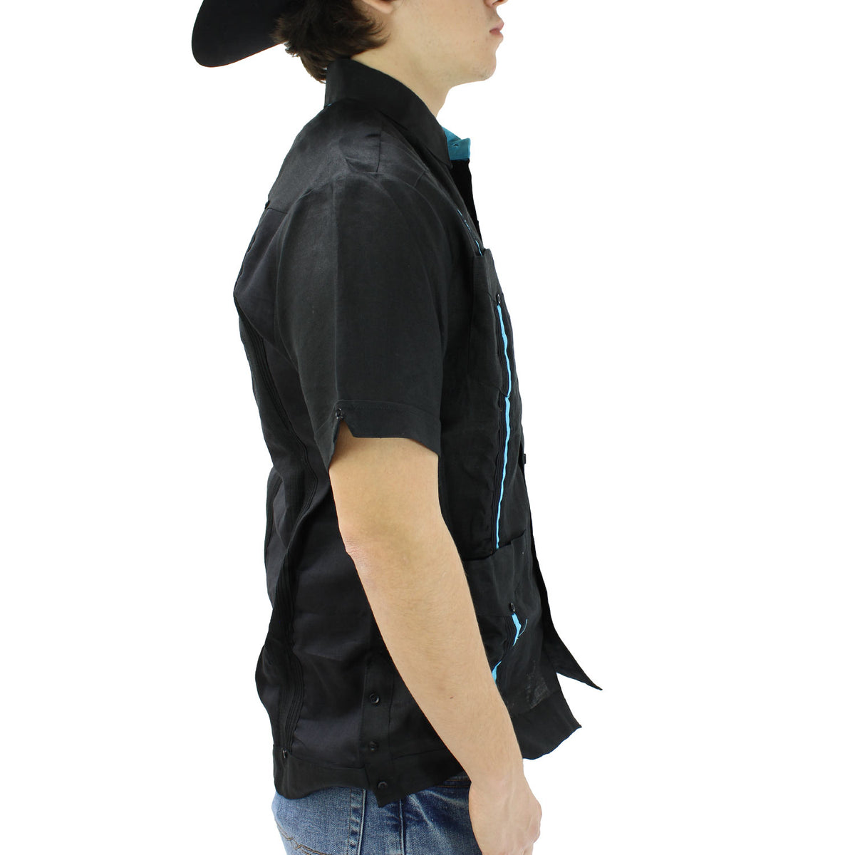 S3342-BLACK-GUAYABERA