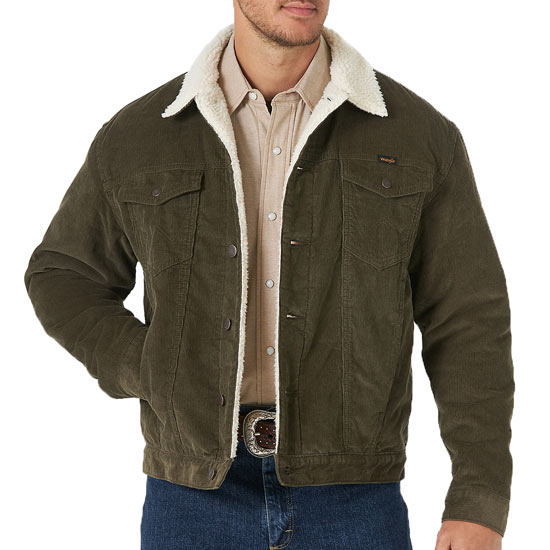 Wrangler: Alcalas Western Wear Men's Green Farmer Corduroy Jacket ...