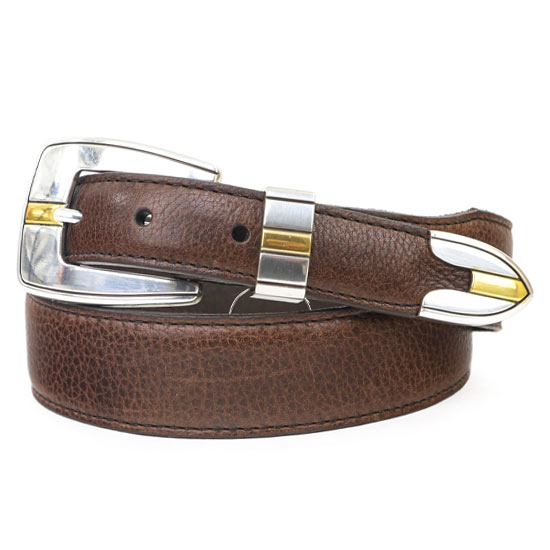 Leegin Belts: Alcalas Western Wear Brown cowhide leather belt with ...