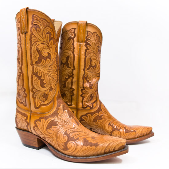 Lucchese: Alcalas Western Wear Men's Natural full top and foot hand ...