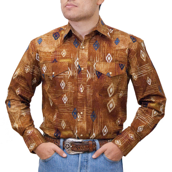 Wrangler: Alcalas Western Wear Men's Rust Checotah Western Dress Shirt ...