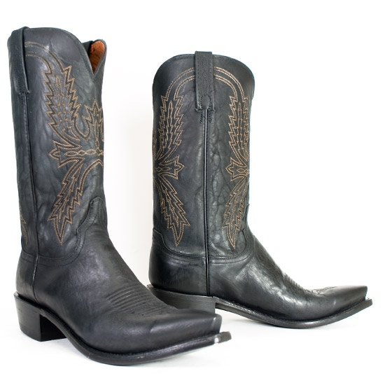 Lucchese: Alcalas Western Wear Men's Lucchese black Maddog goat leather ...