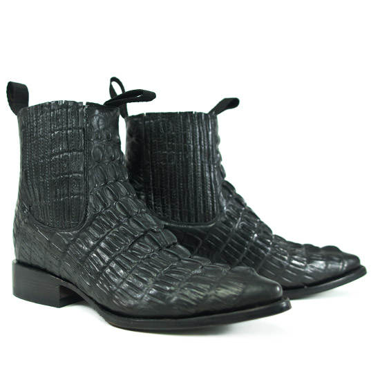 Potrero: Alcalas Western Wear Men's Black Alligator print Half Boots ...
